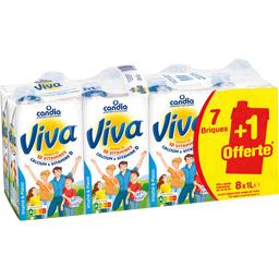 Lait Plaisir & Vitalité UHT - Viva Lait Plaisir & Vitalité UHT - Viva,CANDIA,les 8 briques de 1 l