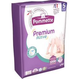 Couches Premium Active, taille 5 : 11-25 kg Couches Premium Active, taille 5 : 11-25 kg,POMMETTE,le paquet de 44