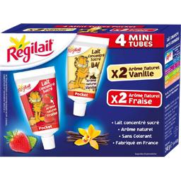 Lait Concentre Sucre Entier Aromatise Fraise Et Vanille Regilait 4 Tubes Regilait 240g Shoptimise