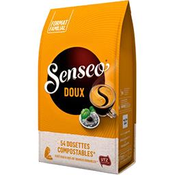Dosettes de café moulu doux,SENSEO,le paquet de 54 dosettes - 375 g - Format Familial