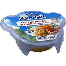 Assiette Petits Légumes, Riz et Poulet à la crème, 12M Assiette Petits Légumes, Riz et Poulet à la crème, 12M ,NATURNES,l' assiette de 230 g