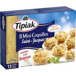 Mini coquilles Saint-Jacques à la Bretonne Mini coquilles Saint-Jacques à la Bretonne,TIPIAK,la boite de 8 - 100 g