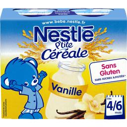 P Tit Dej Lait Et Cereales Vanille Pour Bebe Etape 1 Des 4 6 Mois 2 X Nestle 2x250ml Shoptimise