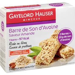 Barre de son d'avoine saveur amande Barre de son d'avoine saveur amande,GAYELORD HAUSER,les 5 barres de 30 Gr