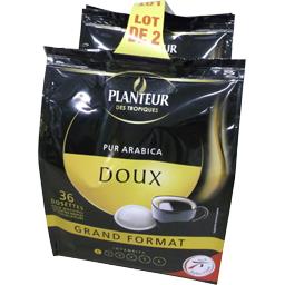 Planteur des Tropiques Dosettes de café Sortilège doux les 2 paquet de 36 dosettes - 500 g