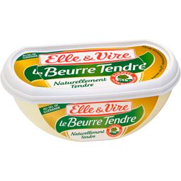 Le Beurre Tendre au sel de Guérande Le Beurre Tendre au sel de Guérande,ELLE & VIRE,la barquette de 250g