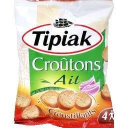 Croûtons à l'ail croustillants Croûtons à l'ail croustillants,TIPIAK,le sachet de 90g