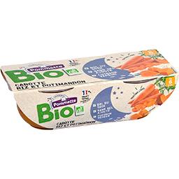 Bio Pommette Carotte riz & potimarron BIO, dès 6 mois les 2 bols de 200 g