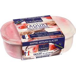 L'Angelys Crème glacée yaourt au lait entier coulis de framboi... le bac de 750 ml