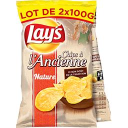 Lay's Chips à l'ancienne nature les 2 sachets de 100 g