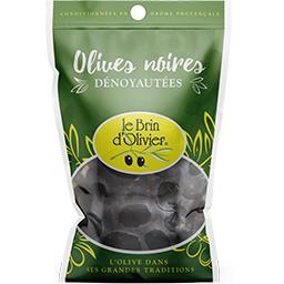 Le brin d'olivier Olives noires dénoyautées le sachet de 120 g net égoutté