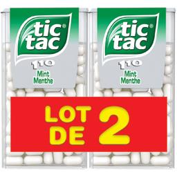 Tic Tac Bonbons menthe les 2 boites de 110 pastilles - 108 g