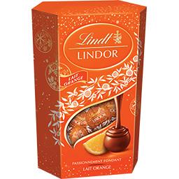Lindt Lindor - Bonbons de chocolat lait orange la boite de 200 g