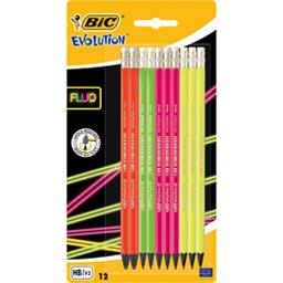 Bic Evolution - Crayon graphite Fluo le lot 12