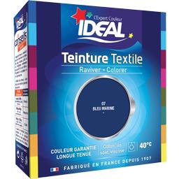 Teinture à 40° Marine pour coton, lin, soie, viscose Teinture à 40° Marine pour coton, lin, soie, viscose,IDEAL,la teinture de 75ml + fixateur 100g