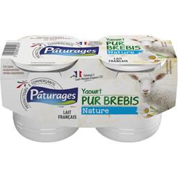 Yaourt pur brebis Yaourt pur brebis,PATURAGES,les 2 pots de 125g
