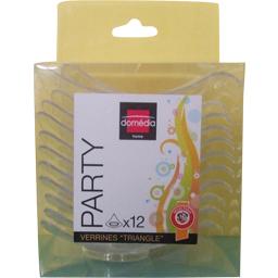 Home - Verrines triangles plastique Party Home - Verrines triangles plastique Party,DOMEDIA,le sachet de 12