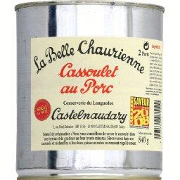Cassoulet au porc cuisiné à la graisse de canard Cassoulet au porc cuisiné à la graisse de canard,LA BELLE CHAURIENNE,la boite de 840g