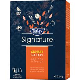 Tetley Signature - Infusion rooibos Sunset Safari la boite de 18 sachets - 32,4 g