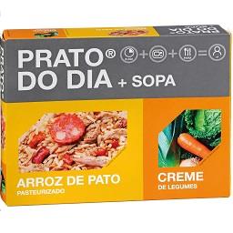 Arroz de pato + creme de legumes