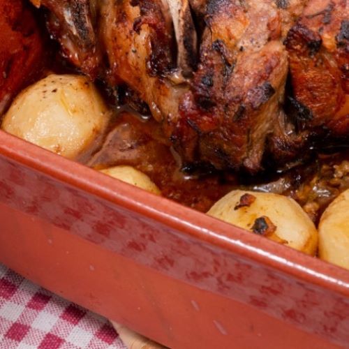 Cabrito assado no forno